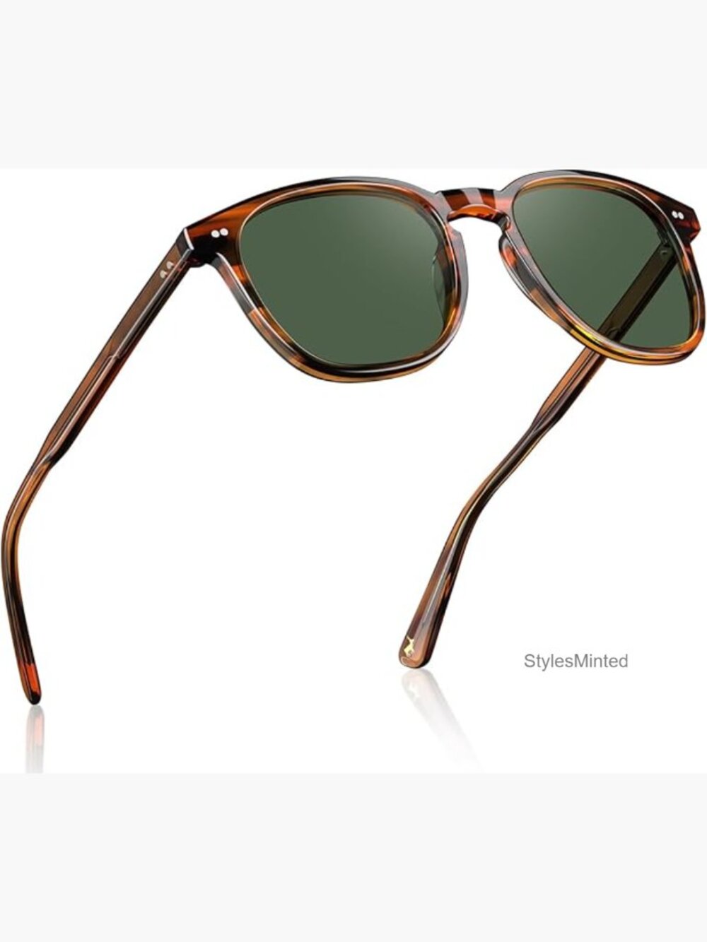 Retro Square Men's Polarized Sunglasses UV400 Protection Acetate Frame
